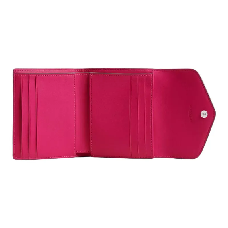 COACH Wyn Cross Grain Leather Wallet Trumpets Women's Dragon Fruit-2