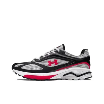 Under Armour Apparition Anti Slip Wear Resistant Low Top Casual Running Shoes Unisex Black Gray Red