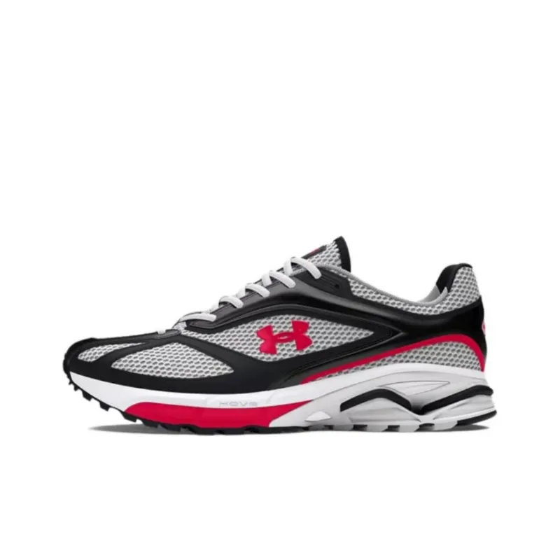 Under Armour Apparition Anti Slip Wear Resistant Low Top Casual Running Shoes Unisex Black Gray Red-0