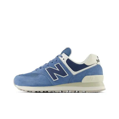 New Balance NB 574 Anti Slip Wear Resistant Low Top Casual Running Shoes Women's Vintage Blue