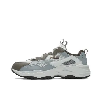 FILA Tracer Durable Breathable Lightweight Low Top Casual Shoes Men's Gray White