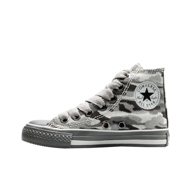 Converse Chuck Taylor All Star Abrasion Resistant Slip Resistant High Top Canvas Shoes Unisex Gray Black-0