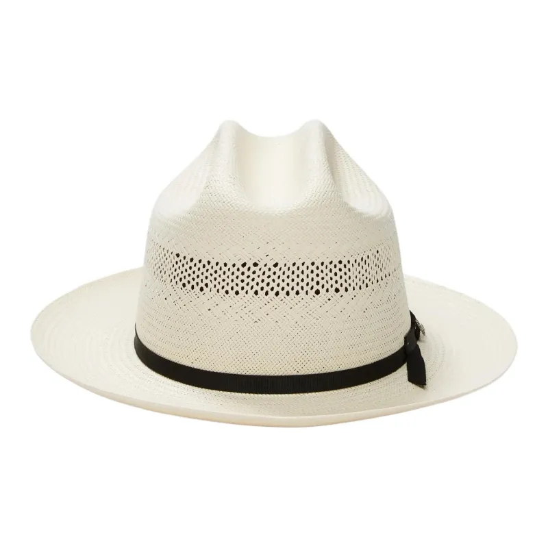 STETSON Satin Straw Straw Sun Protection Hats Unisex Ecru-1