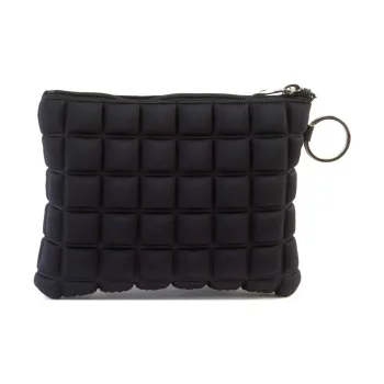 BPRIME 3D Cube Heat Formed Fabric Wallet Mini Women's Black