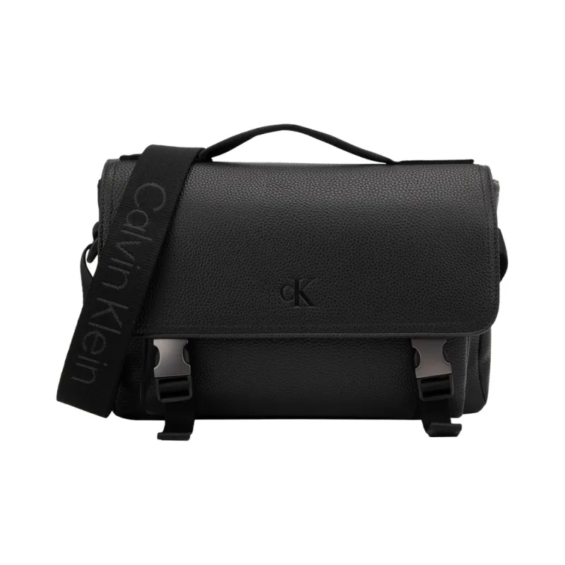 CALVIN KLEIN Blended Material Crossbody Bag Regular Men's Space Black-0