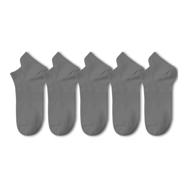 Mulong Family No-Show Socks Men's 5 Pack-3