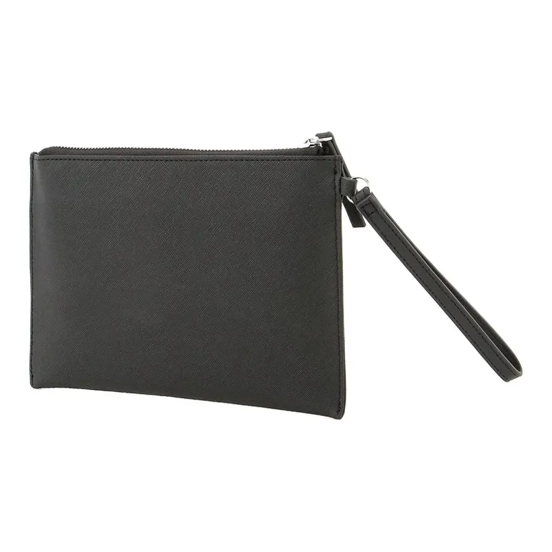GUESS PVC Polyvinyl Chloride Clutch Women's Black-1