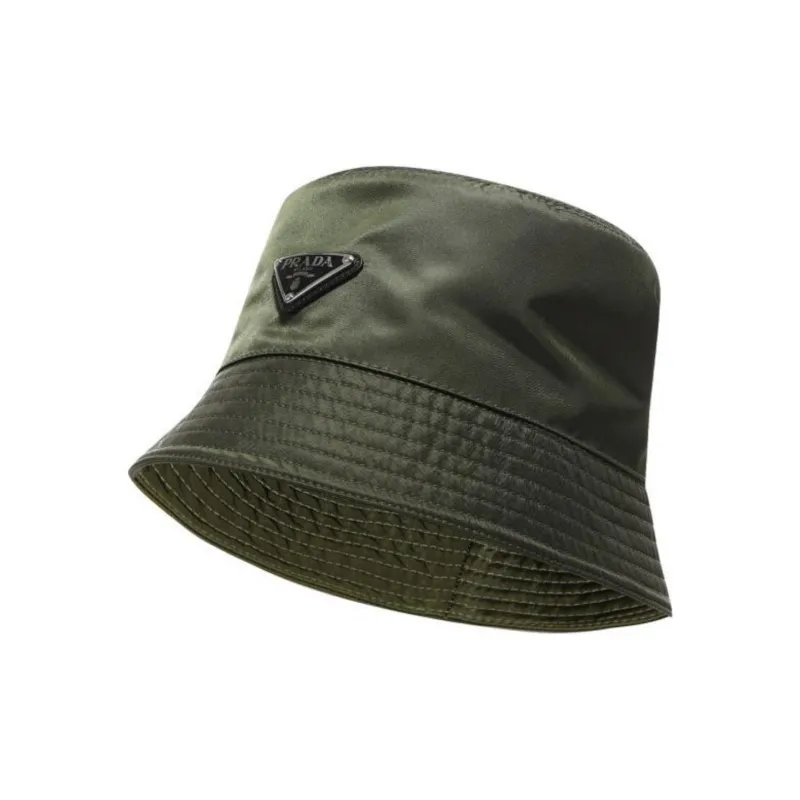 PRADA Cotton Bucket Hats Men's Khaki-1
