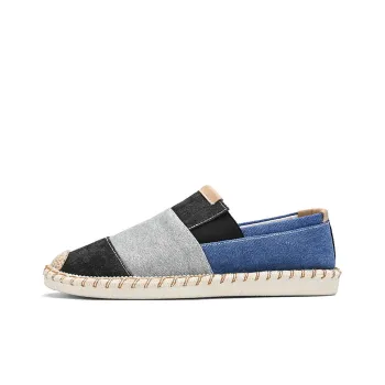 Bull charm Espadrilles Men Black Gray/Blue Red