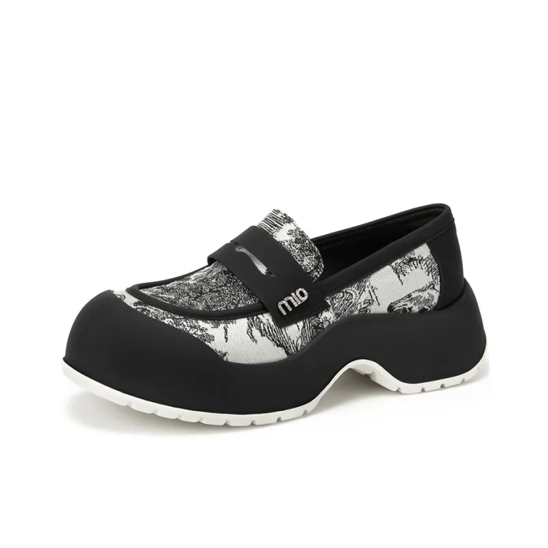 MIO Loafers Women's Black/White | Coffee/Apricot-2