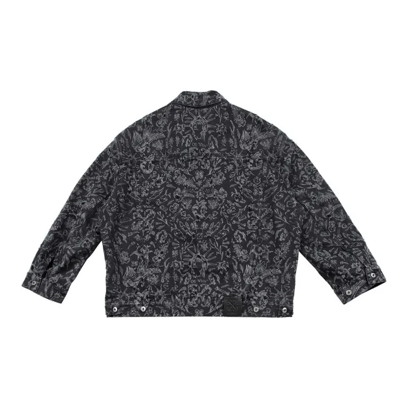 OFF-WHITE Paisley-print Denim Jacket-1