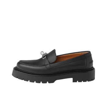HERMES Icone Loafers Women's Black