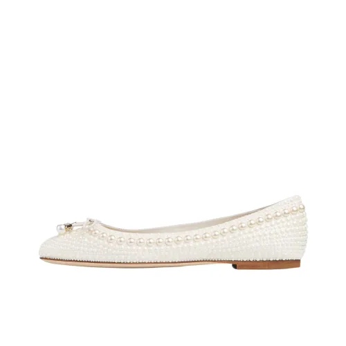 Jimmy Choo Elme Flat Casual Single Shoes Women's White