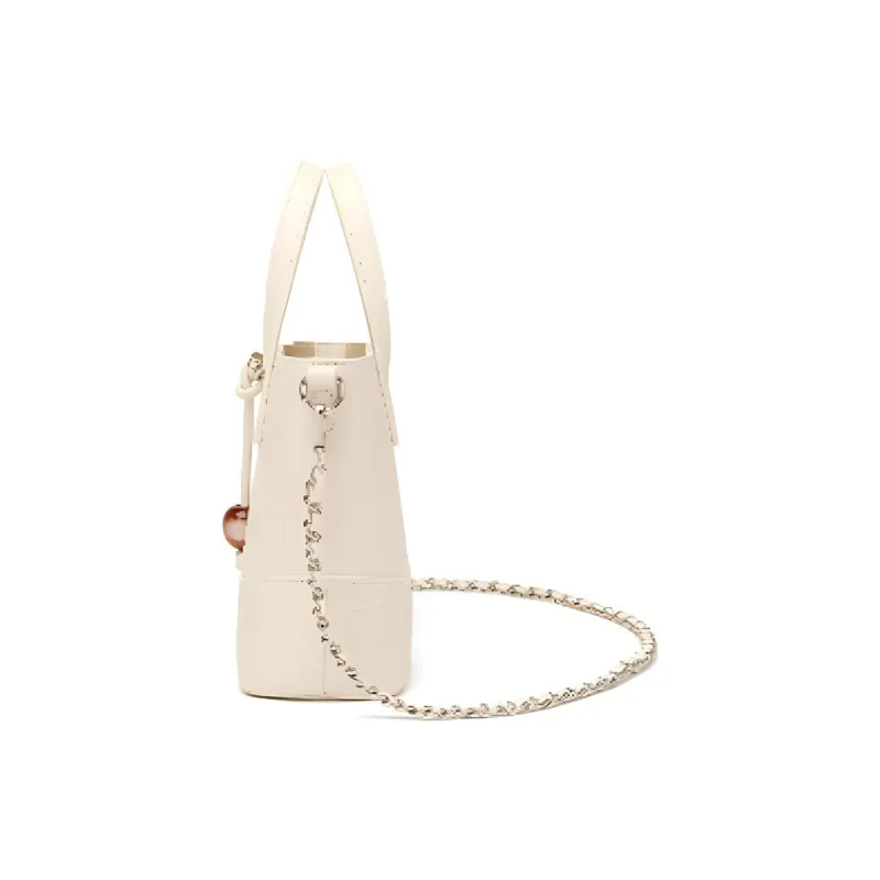 DAPHNE PU Handbag, Shoulder Bag Medium Size Women's Ecru-2