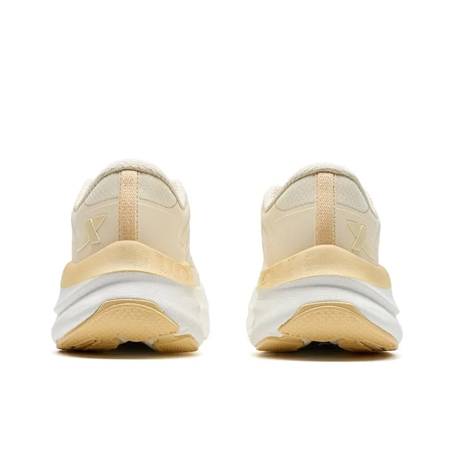 XTEP Abrasion Resistant Coverage Lightweight Low Top Running Shoes Women's Almond Yellow-3