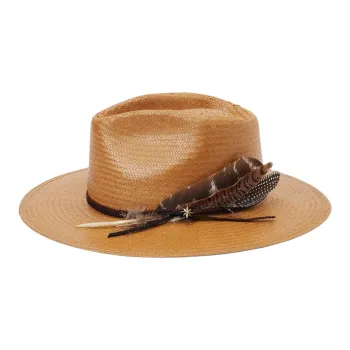 STETSON Straw Sun Protection Hats Unisex Brown