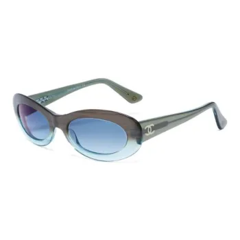CHANEL 2000s Cc Oval-frame Sunglasses
