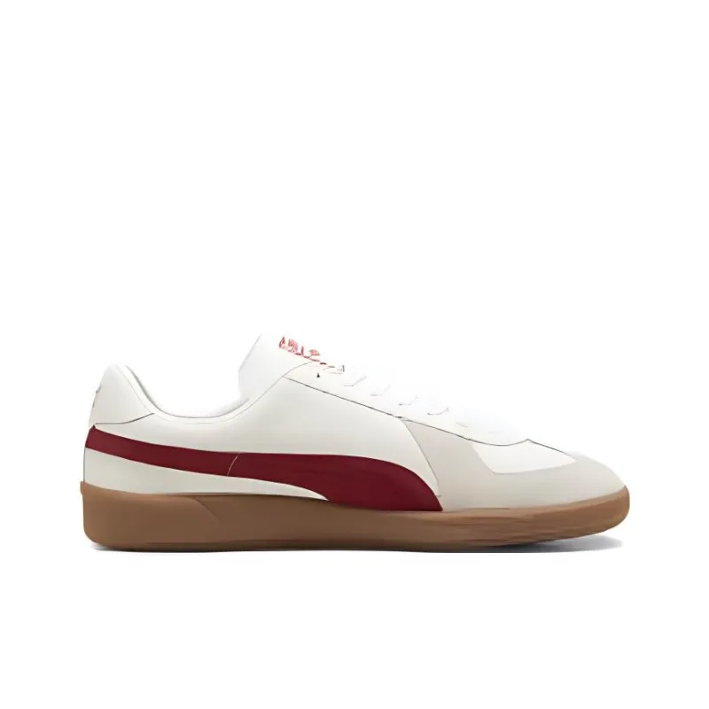 PUMA Army Trainer Low-Top Skateboard Shoes Unisex White Red-1