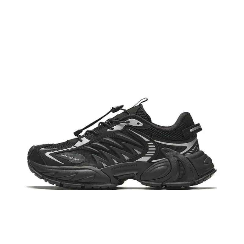 Anta Star Moon 2 Cushioned Slip-Resistant Abrasion-Resistant Low-Top Chunky Sneakers Men's Black-0