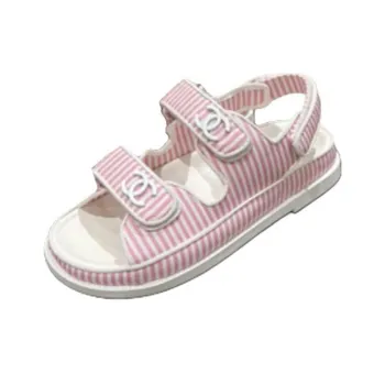 CHANEL Beach Sandals Women's Pink White