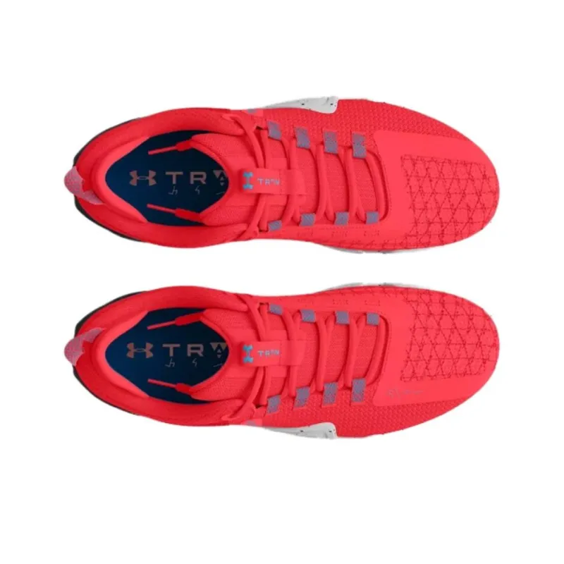 Under Armour Reign 6 Slip Resistant, Abrasion Resistant, Breathable Low Top Training Shoes Unisex Red Black-3