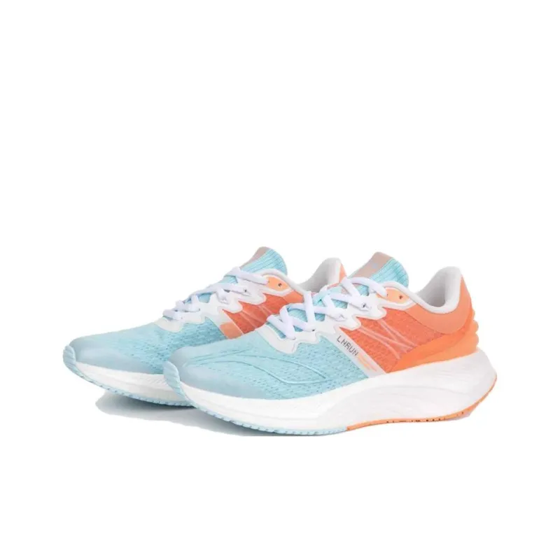 LiNing YueYing 1.0 Cushioning Wear Resistant Low Top Running Shoes Women's Blue Orange White-1
