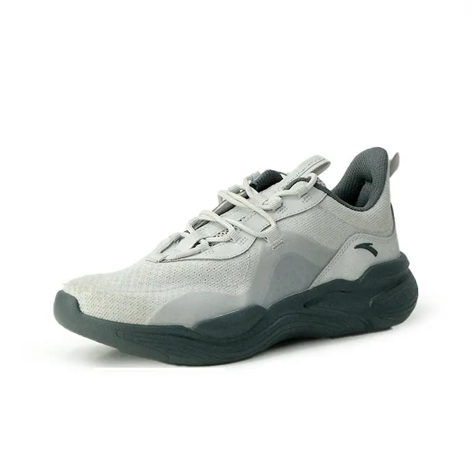 Anta Shock Absorbers With Slip Resistant And Abrasion Resistant Properties Low Top Running Shoes Men's Dusty Gray-2