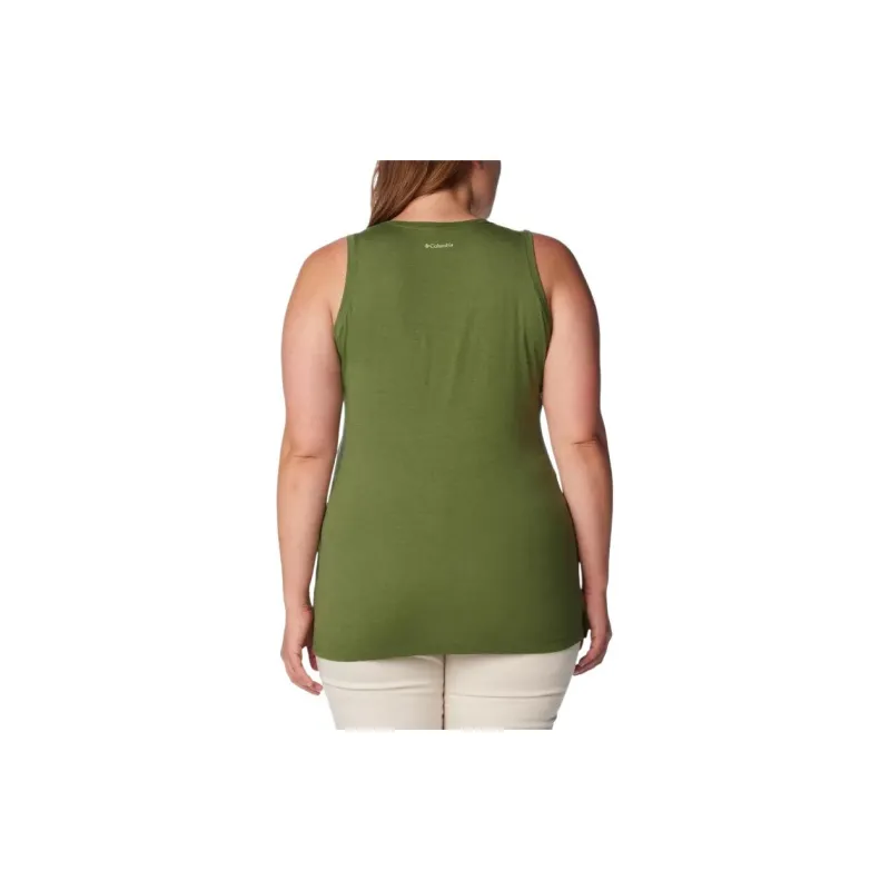 Columbia Bluff Mesa Tank Tops Women's Olive Green-1