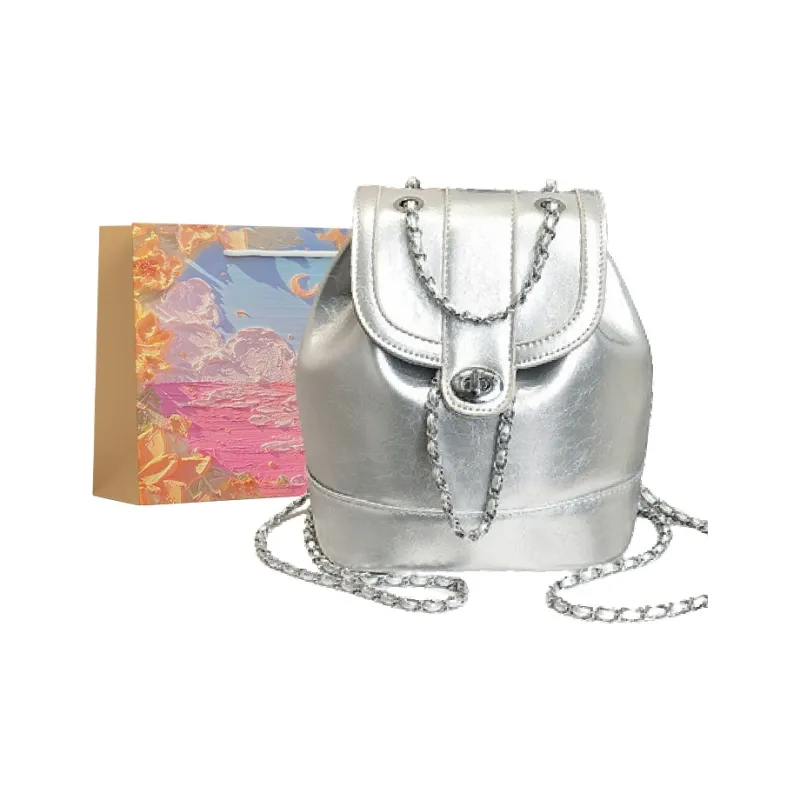 BRINCH PU Backpack Women's Multicolor-6