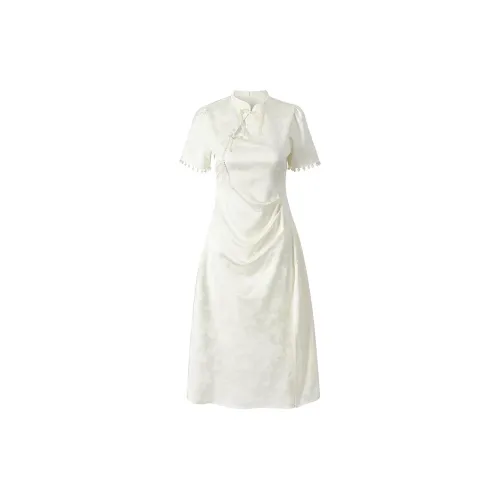 Incolore Short-Sleeved Dresses Women's Apricot