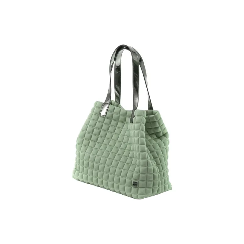 BPRIME 3D Cube, Heat Formed, Fabric One Shoulder Handbag Medium Size Women's Military Color-2