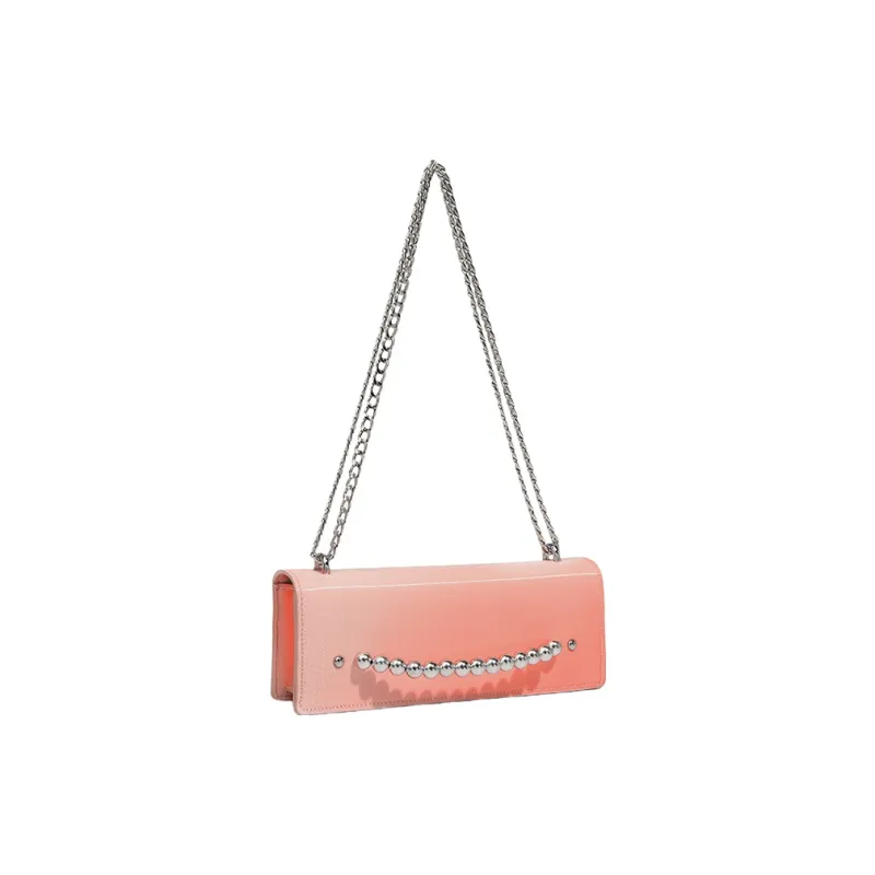 H YXIANG PU Shoulder Bag Regular Women's Pink/Silver-1