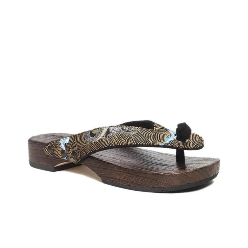 ONIARAI Flip Flops Men's Black Gold-1