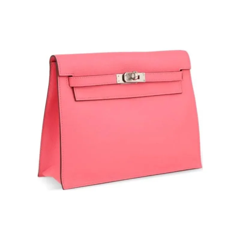 HERMES Kelly Danse Swift Leather Handheld Crossbody Bag Shoulder Bag Regular Women's 8W Rose Azalea New Lip Balm Powder-2