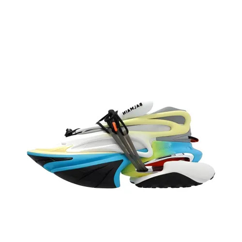 BALMAIN Unicorn Low Top Casual Shoes Men's White