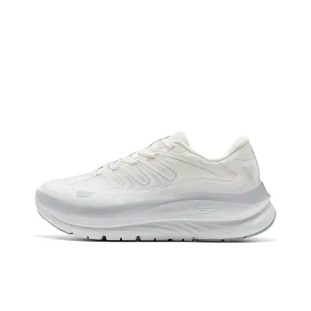 XTEP Coverage Lightweight Rebound Low Top Casual Running Shoes Women's Canvas White/Ash Gray