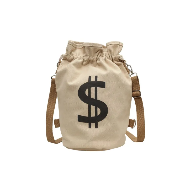 S.REPHEN Canvas Backpack Regular Unisex Ecru/Black/Khaki-5