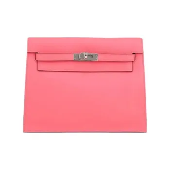 HERMES Kelly Danse Swift Leather Handheld Crossbody Bag Shoulder Bag Regular Women's 8W Rose Azalea New Lip Balm Powder