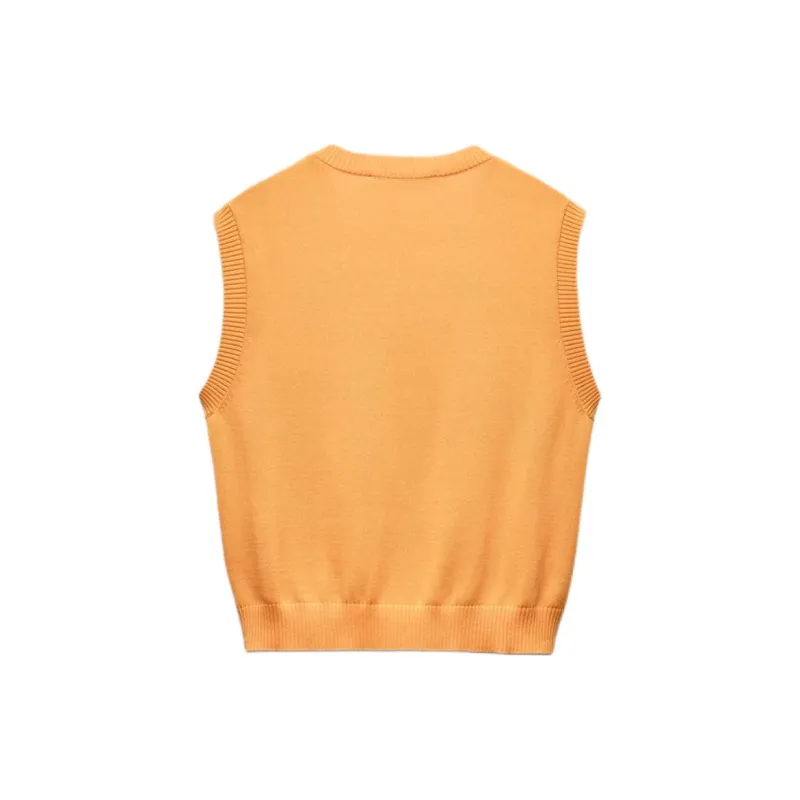 ZARA Tank Tops Women's Orange-1