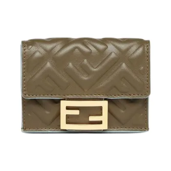 FENDI Leather Wallet Women's Green