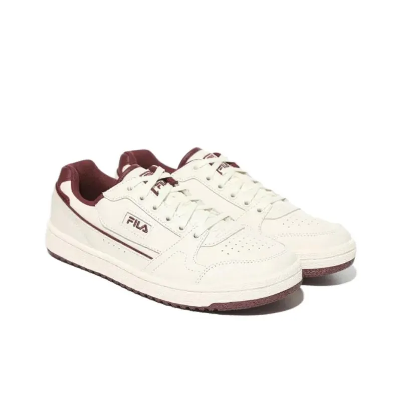 FILA Targa Low Top Skateboard Shoes Unisex White Red-2
