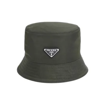PRADA Cotton Bucket Hats Men's Khaki