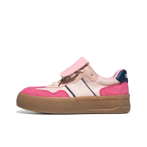 WARRIOR Candy Cube Series Skateboard Shoes Women's Low-Top Rose Red