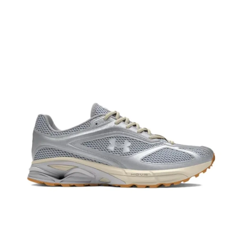 Under Armour Apparition Anti Slip Wear Resistant Low Top Casual Running Shoes Unisex Silver-1