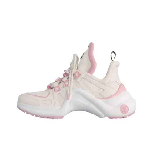 LOUIS VUITTON Casual Shoes Women's Low-Top White/Pink