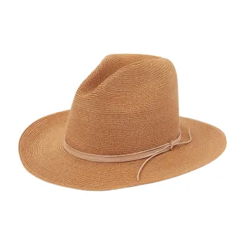 STETSON Straw Sun Protection Hats Unisex Brown
