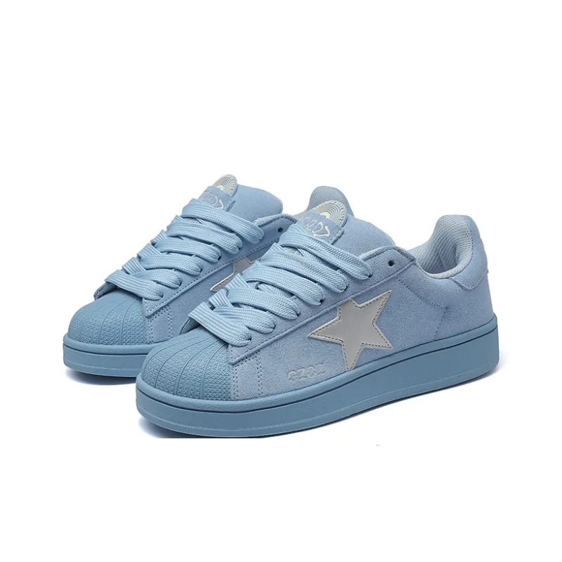 GZOZ Cushioning Wear-Resistant Low-Top Skateboard Shoes Unisex Baby Blue-2