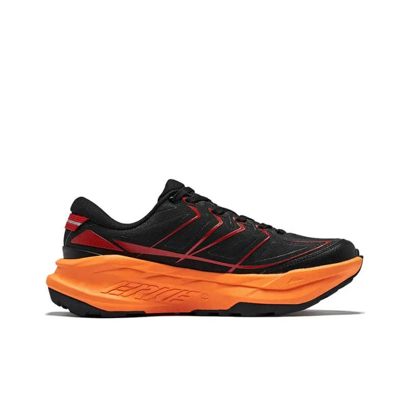 Erke Field Paths Low Top Casual Shoes Men's Jet Black, Total Crimson, Cinnabar Red-1