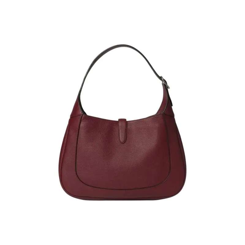 GUCCI Grained Soft Leather Handbag Shoulder Bag Large Size Men's Red-4
