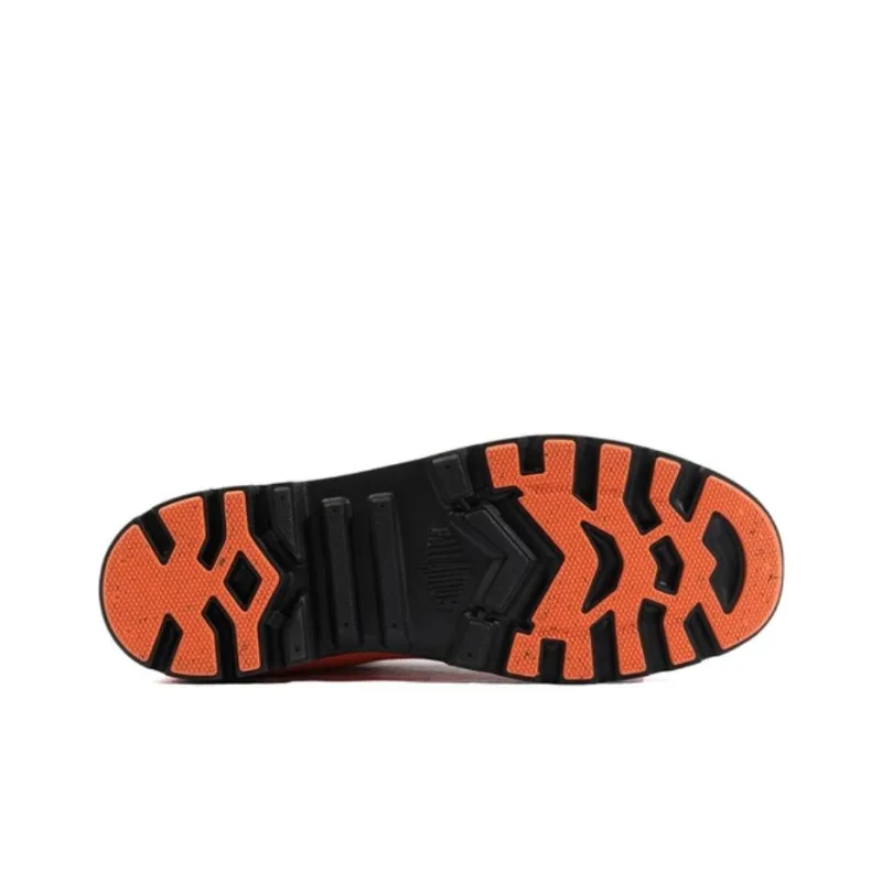 Palladium Pampa Water-Resistant Slip-Resistant Mid-Top Outdoor Shoes Men's Bright Orange-4